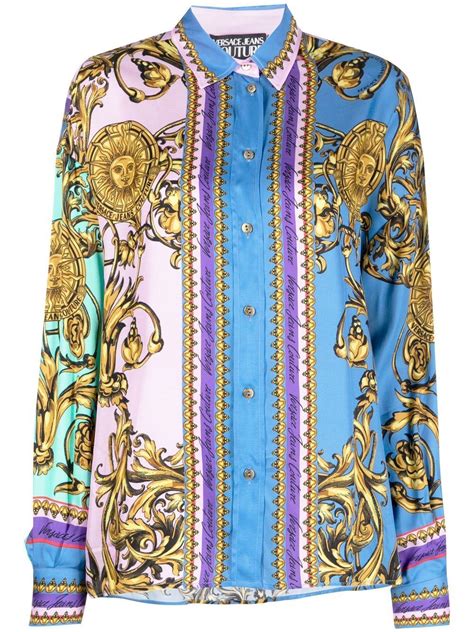 versace shirt dames wit|farfetch versace shirts.